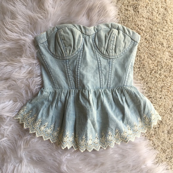 Ralph Lauren Tops - NWT Ralph Lauren Denim Supply Peplum Eyelet Top